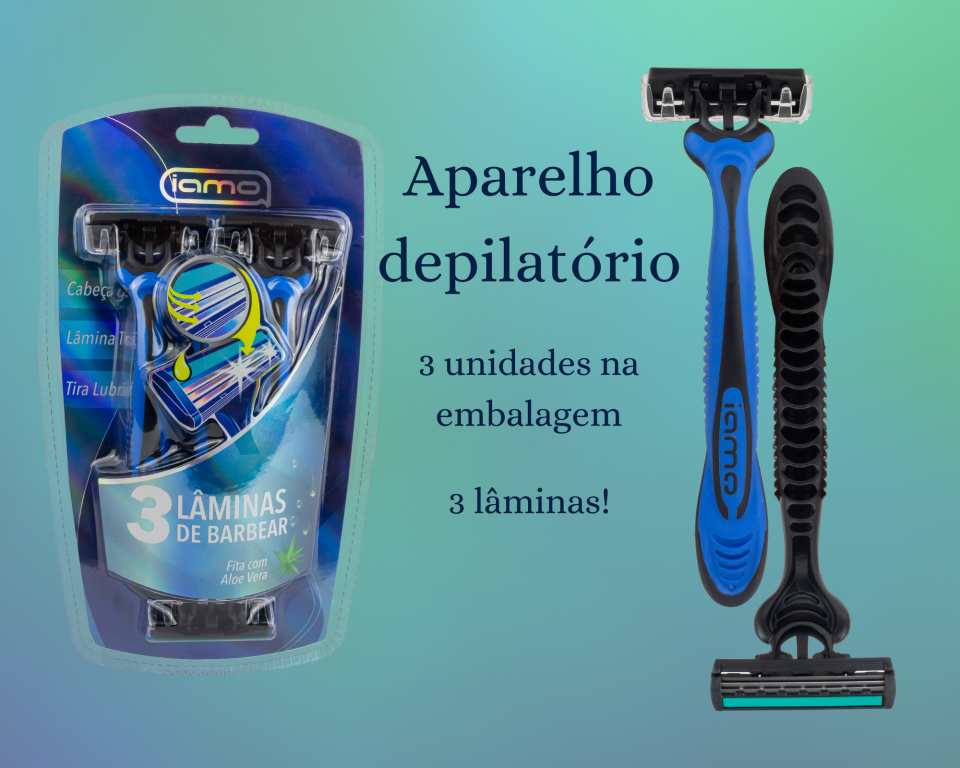 APARELHO DE BARBEAR AZUL 6 LAMINAS IAMO