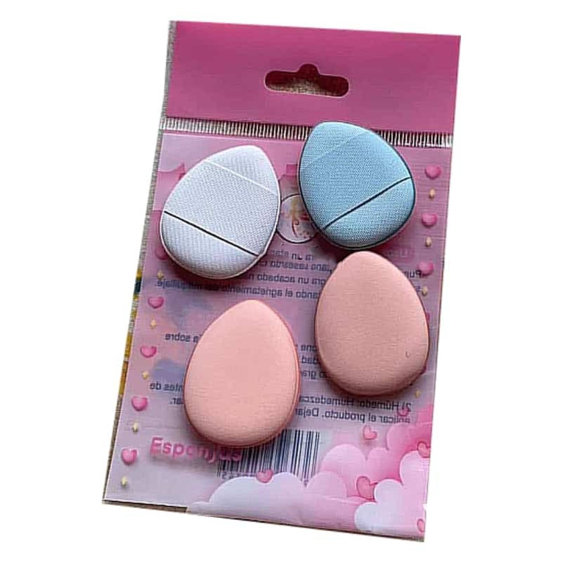 KIT 4 MINI ESPONJAS DE MAQUIAGEM PARA DEDO