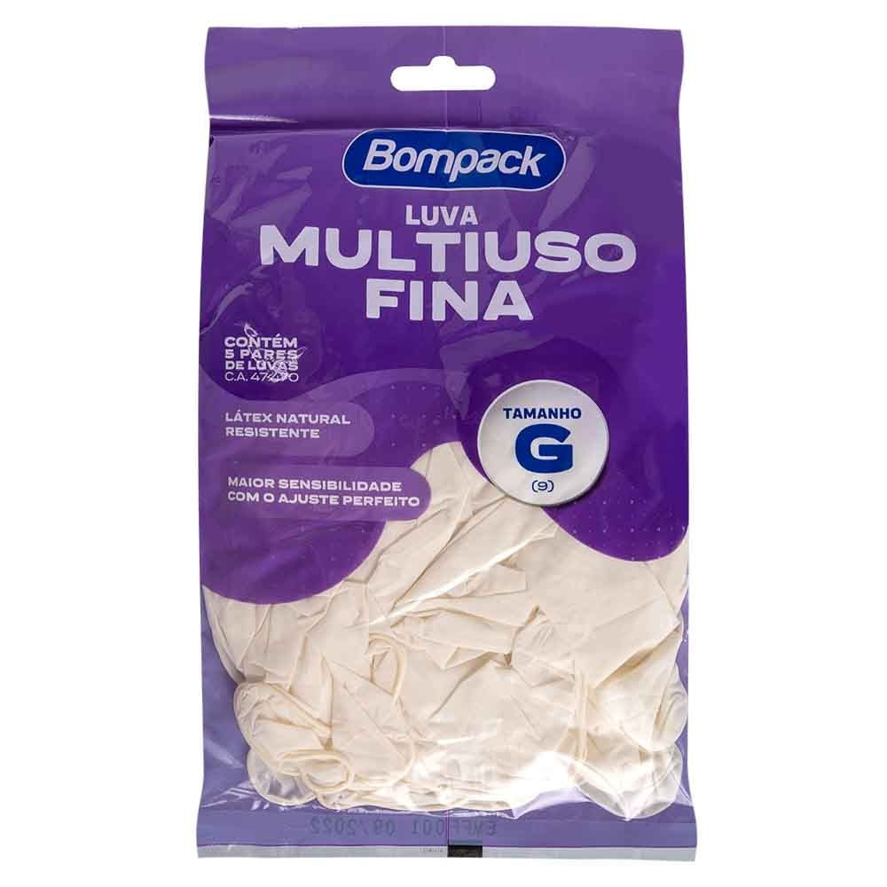 LUVA BOMPACK MULTIUSO FINA G(9) C/10