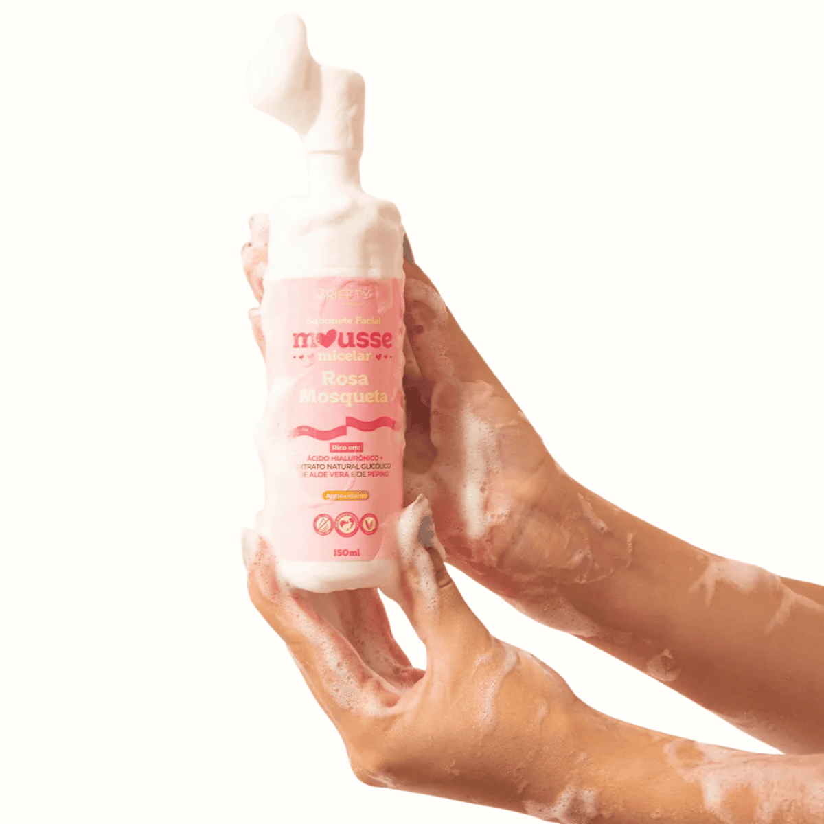 SABONETE MOUSSE MICELAR ROSA MOSQUETA - GRIFFTY