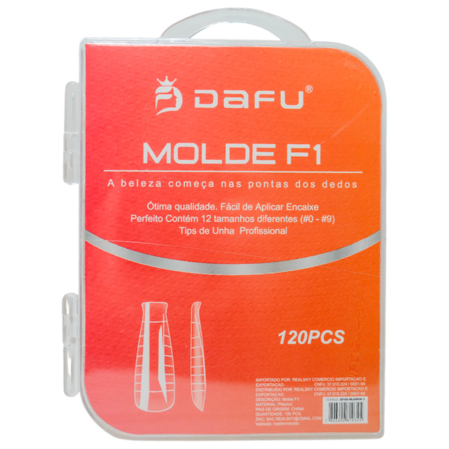 MOLDE DE UNHA F1 120PCS - DAFU