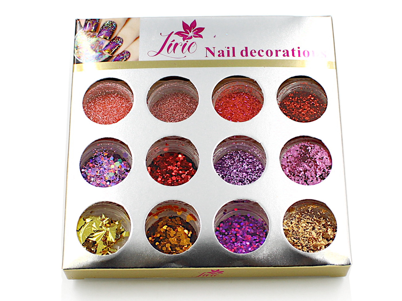 KIT GLITTER PARA UNHA E APLICADORES