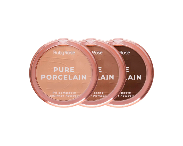 PO COMPACTO PURE PORCELAIN COR 1 - RUBY ROSE