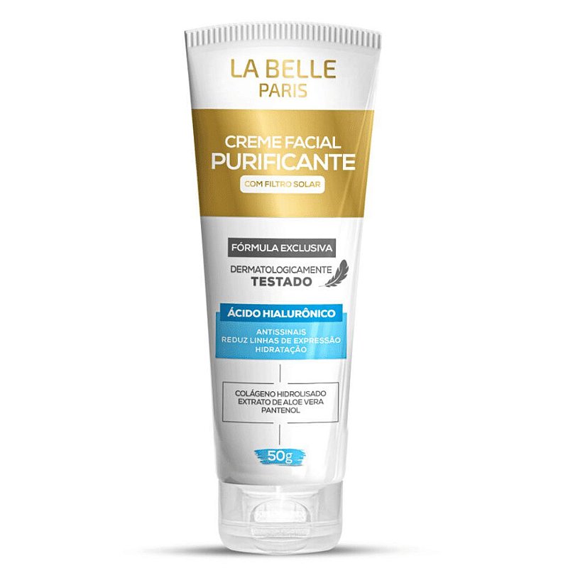 CREME FACIAL LA BELLE PARIS 50G PURIFICANTE COM FILTRO SOLAR